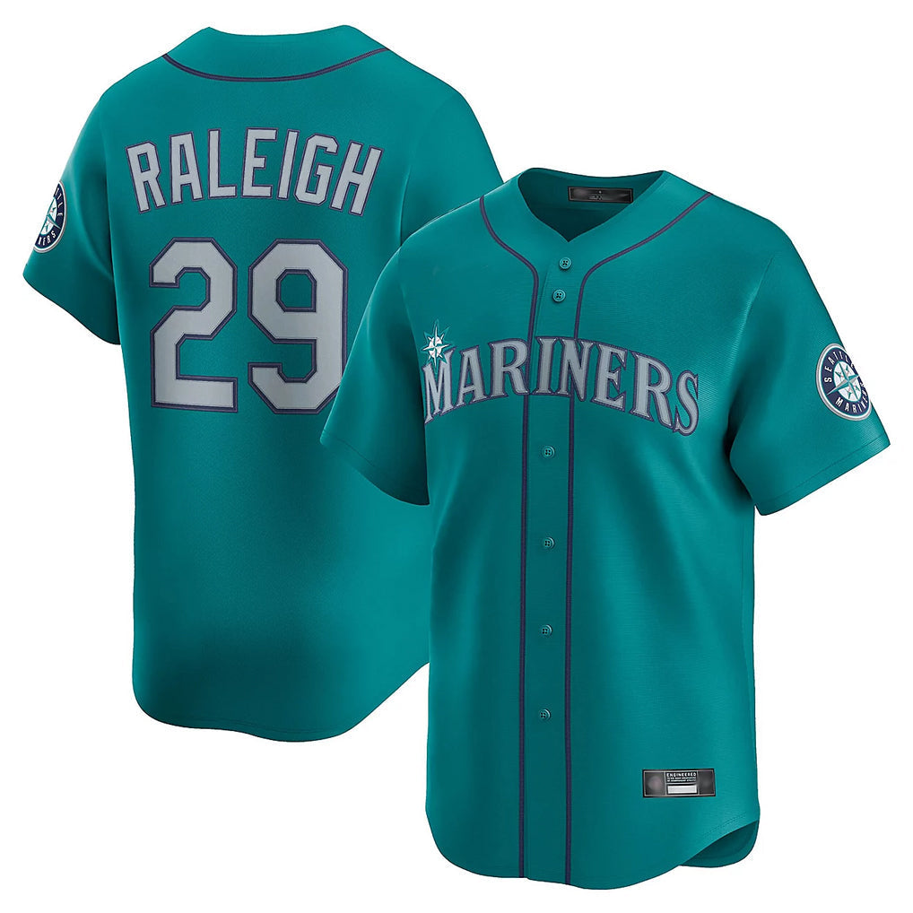 Jamed S.Mariners #29 Cal Raleigh Player Teal Home Limited Stitched Jerseys