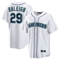 Jamed S.Mariners #29 Cal Raleigh Player White Home Game Stitched Jerseys