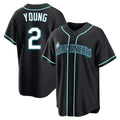 Jamed S.Mariners #2 Cole Young Player Black Fashion Home Limited Stitched Jerseys