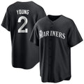Jamed S.Mariners #2 Cole Young Player Black Home Limited Stitched Jerseys