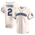 Jamed S.Mariners #2 Cole Young Player Cream Home Limited Stitched Jerseys