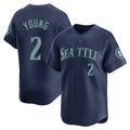 Jamed S.Mariners #2 Cole Young Player Navy Home Limited Stitched Jerseys