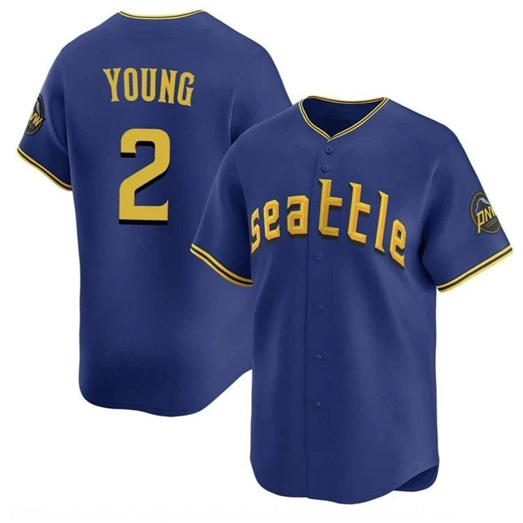 Jamed S.Mariners #2 Cole Young Player Royal City Connect Home Limited Stitched Jerseys