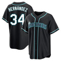 Jamed S.Mariners #34 Felix Hernandez Player Black Fashion Home Limited Stitched Jerseys