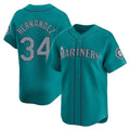 Jamed S.Mariners #34 Felix Hernandez Player Teal Home Limited Stitched Jerseys