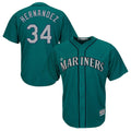 Jamed S.Mariners #34 Felix Hernandez Player Teal Majestic Cool Base Limited Stitched Jerseys