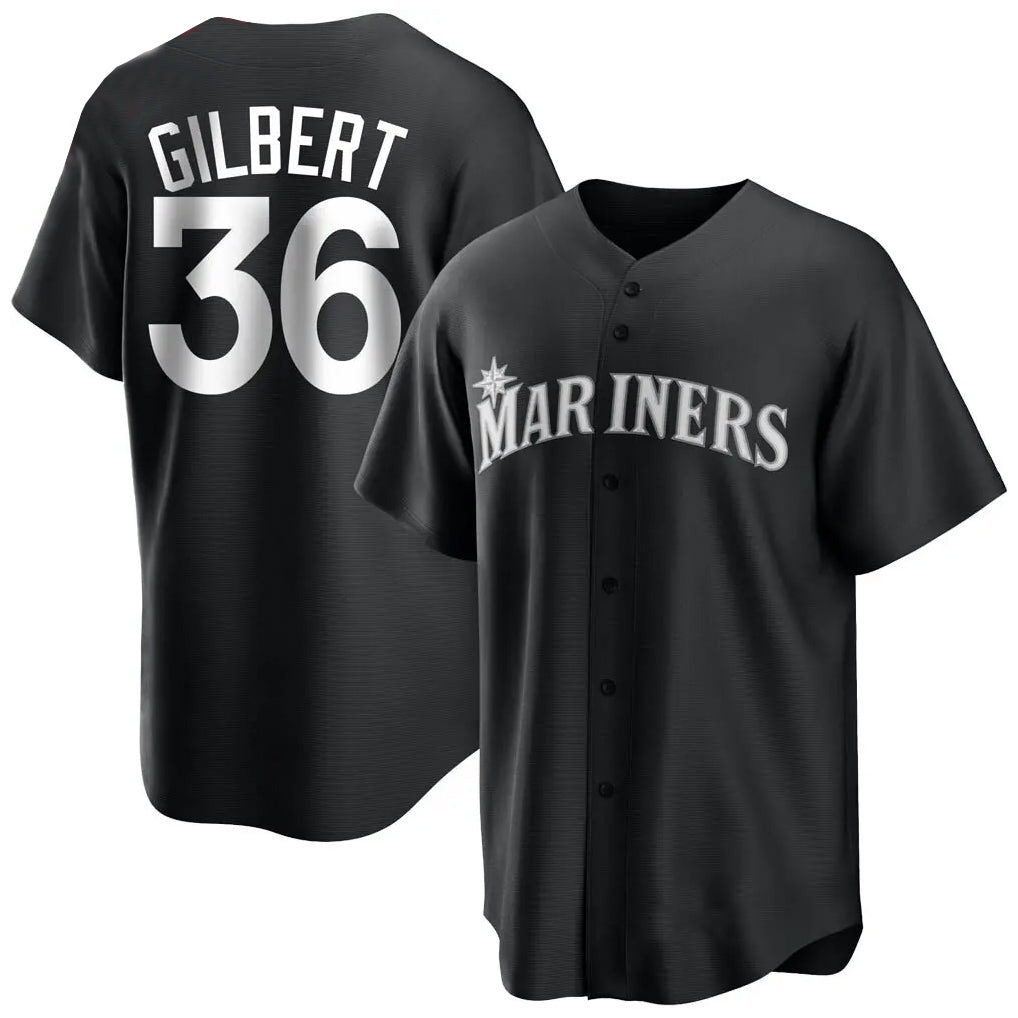Jamed S.Mariners #36 Logan Gilbert Player Black Home Limited Stitched Jerseys