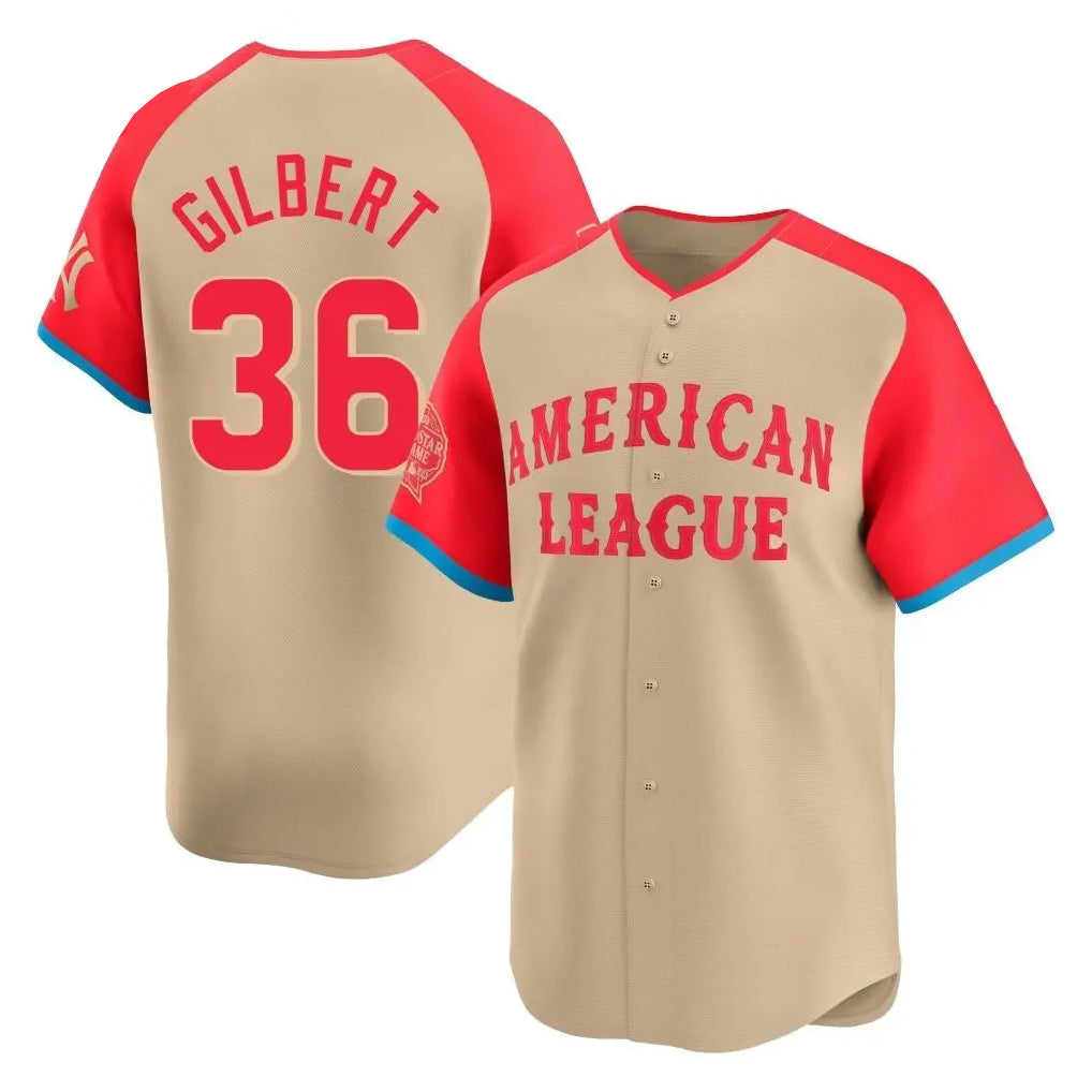 Jamed S.Mariners #36 Logan Gilbert Player Cream American League All-Star Limited Game Stitched Jerseys
