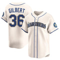 Jamed S.Mariners #36 Logan Gilbert Player Cream Home Limited Stitched Jerseys
