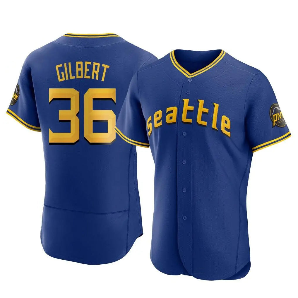 Jamed S.Mariners #36 Logan Gilbert Player Royal City Connect Home Limited Elite Stitched Jerseys