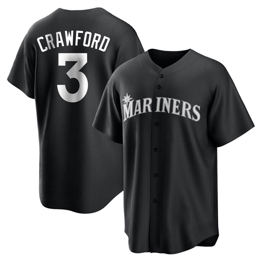 Jamed S.Mariners #3 J.P. Crawford Player Black Home Limited Stitched Jerseys