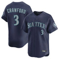 Jamed S.Mariners #3 J.P. Crawford Player Navy Home Limited Stitched Jerseys
