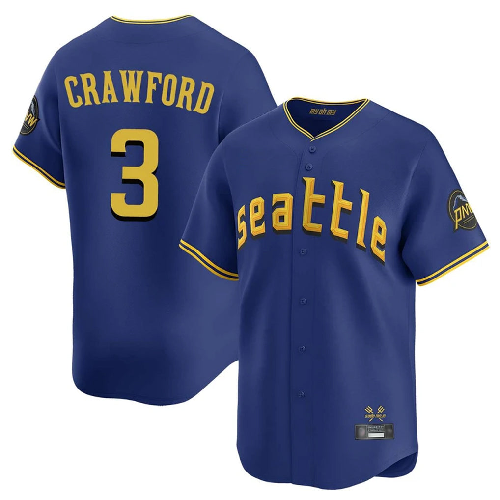 Jamed S.Mariners #3 J.P. Crawford Player Royal City Connect Home Limited Stitched Jerseys