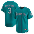 Jamed S.Mariners #3 J.P. Crawford Player Teal Home Limited Stitched Jerseys