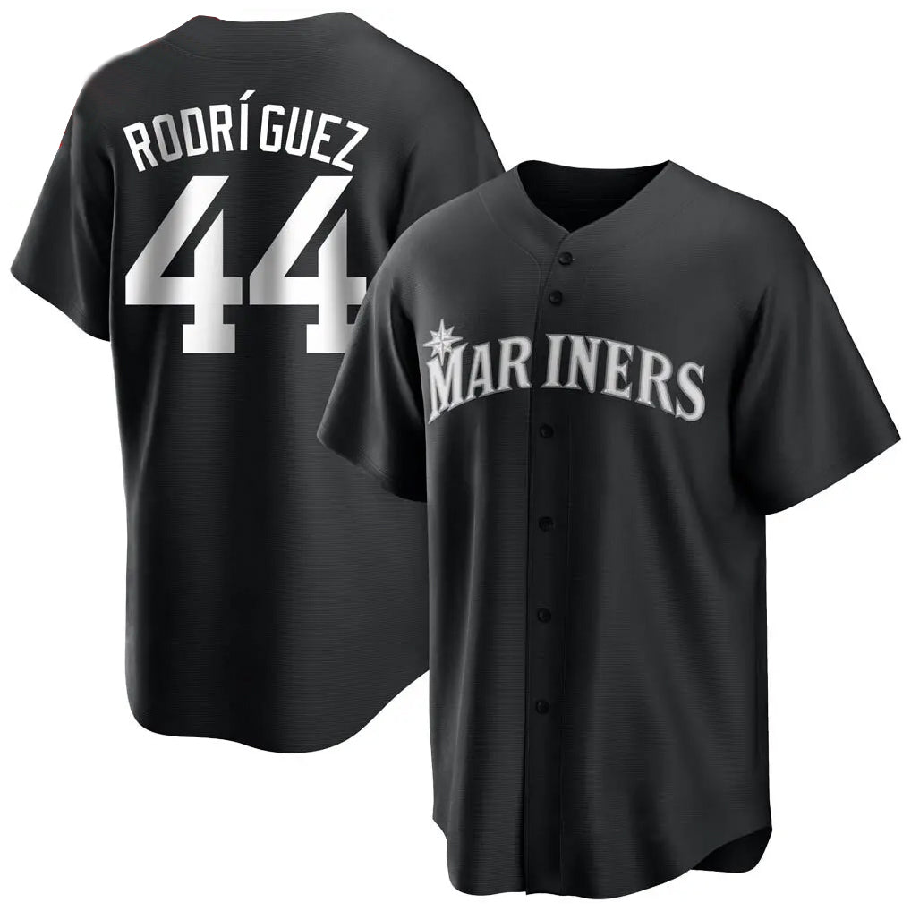Jamed S.Mariners #44 Julio Rodriguez Player Black Home Limited Stitched Jerseys