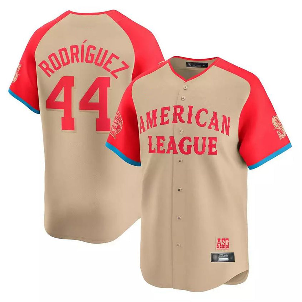 Jamed S.Mariners #44 Julio Rodriguez Player Cream American League All-Star Game Limited Stitched Jerseys