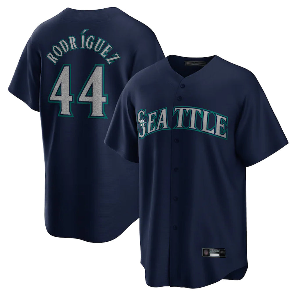 Jamed S.Mariners #44 Julio Rodriguez Player Navy Home Game Stitched Jerseys