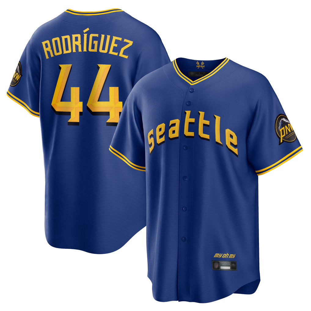Jamed S.Mariners #44 Julio Rodriguez Player Royal City Connect Home Game Stitched Jerseys