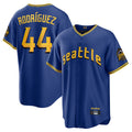 Jamed S.Mariners #44 Julio Rodriguez Player Royal City Connect Home Game Stitched Jerseys