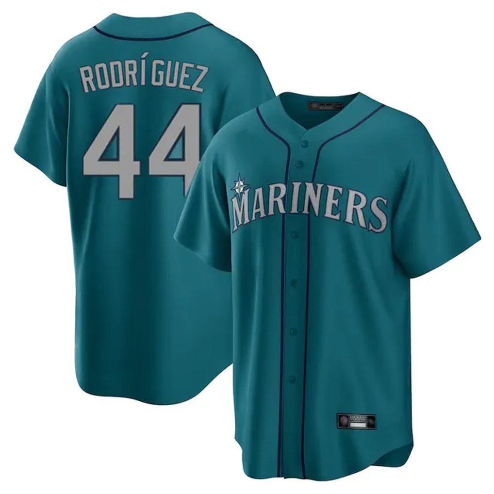 Jamed S.Mariners #44 Julio Rodriguez Player Teal Home Game Stitched Jerseys