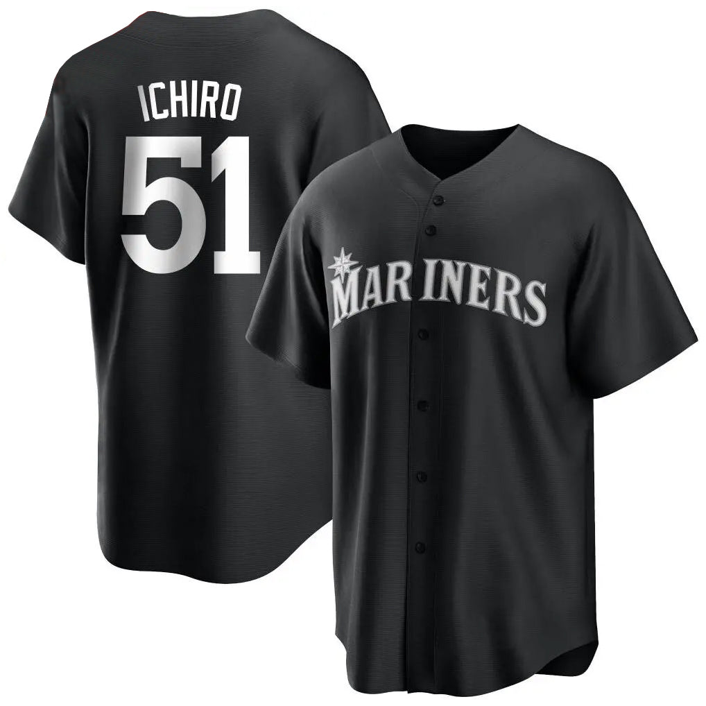 Jamed S.Mariners #51 Ichiro Suzuki Player Black Home Limited Stitched Jerseys
