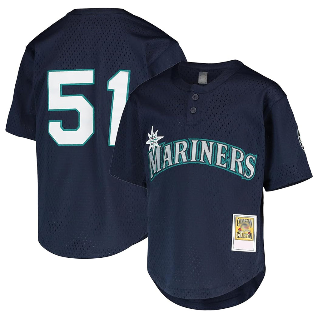 Jamed S.Mariners #51 Ichiro Suzuki Player Navy Majestic Cool Base Game Stitched Jerseys