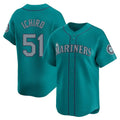 Jamed S.Mariners #51 Ichiro Suzuki Player Teal Home Limited Stitched Jerseys