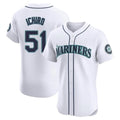 Jamed S.Mariners #51 Ichiro Suzuki Player White Home Limited Elite Stitched Jerseys
