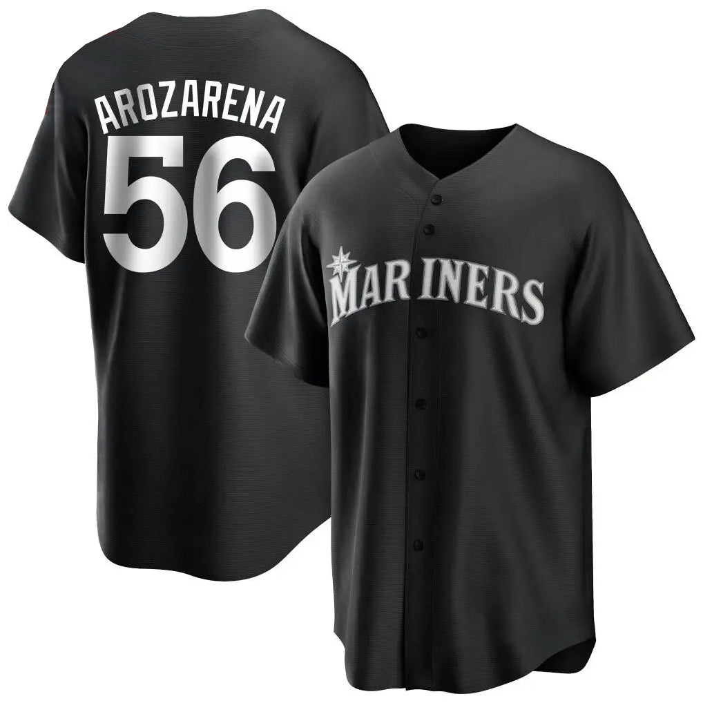 Jamed S.Mariners #56 Randy Arozarena Player Black Home Limited Stitched Jerseys