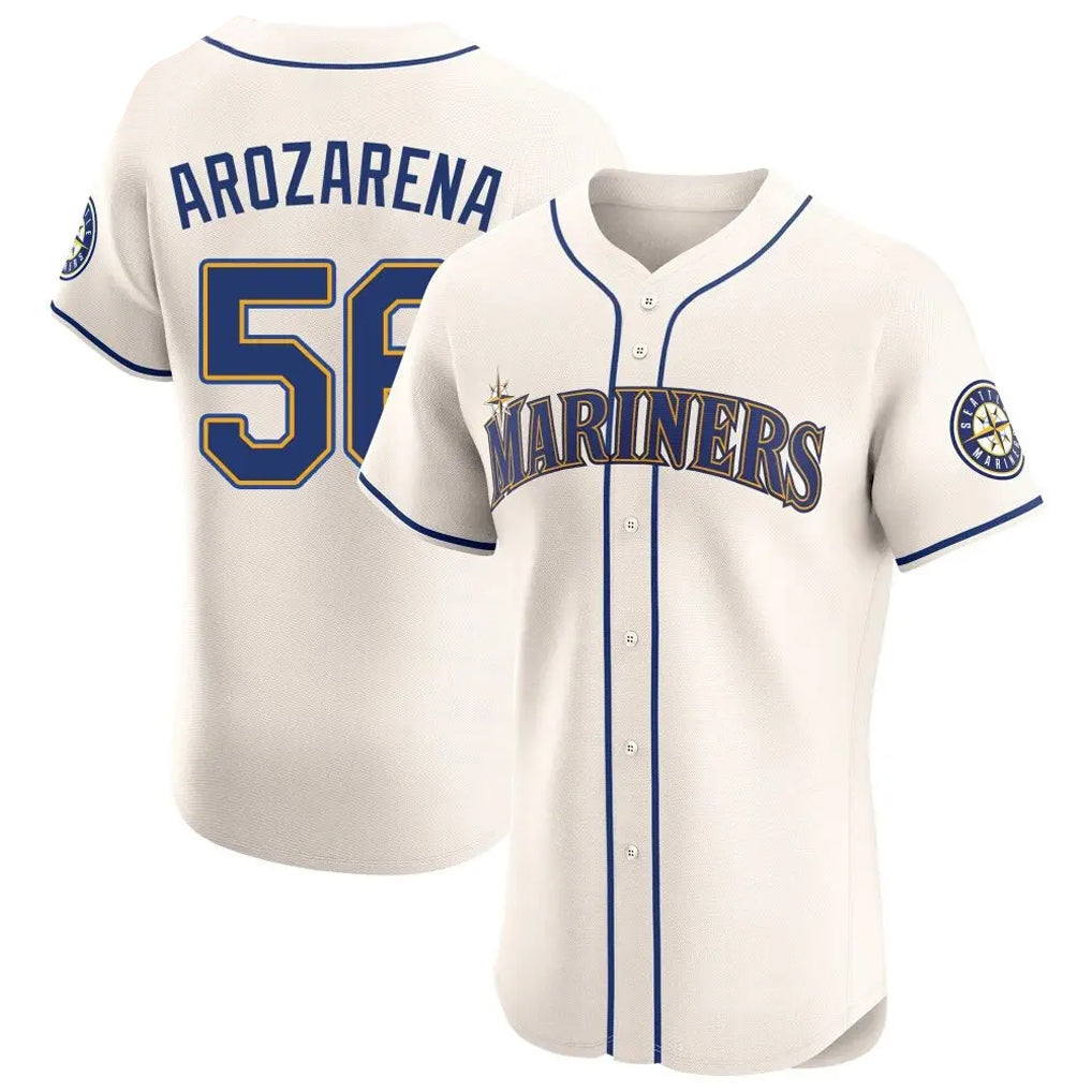 Jamed S.Mariners #56 Randy Arozarena Player Cream Home Limited Elite Stitched Jerseys