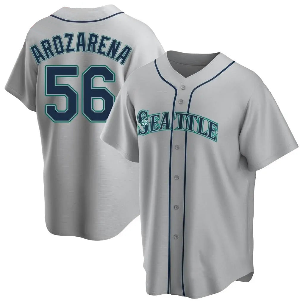 Jamed S.Mariners #56 Randy Arozarena Player Gray Home Game Stitched Jerseys