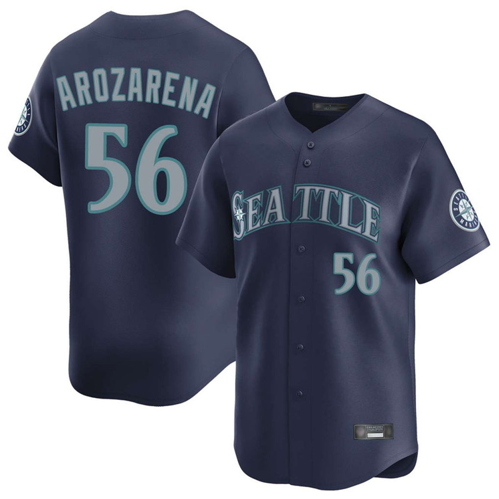 Jamed S.Mariners #56 Randy Arozarena Player Navy Home Limited Stitched Jerseys