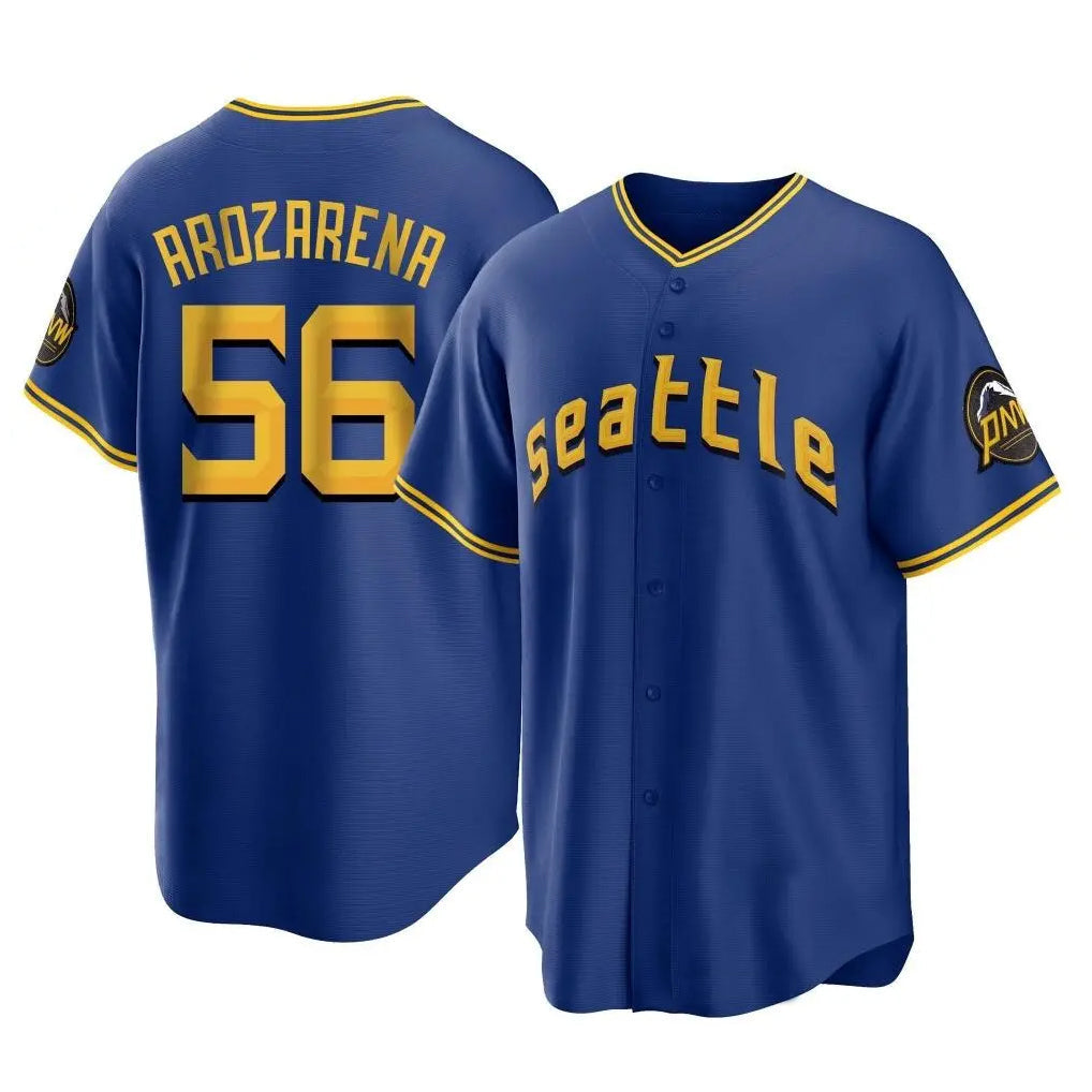 Jamed S.Mariners #56 Randy Arozarena Player Royal Home Game Stitched Jerseys