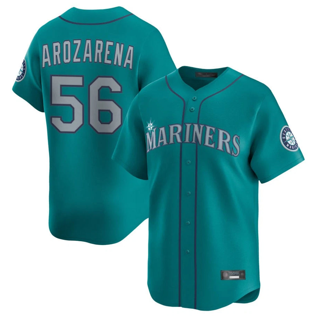 Jamed S.Mariners #56 Randy Arozarena Player Teal Home Limited Stitched Jerseys