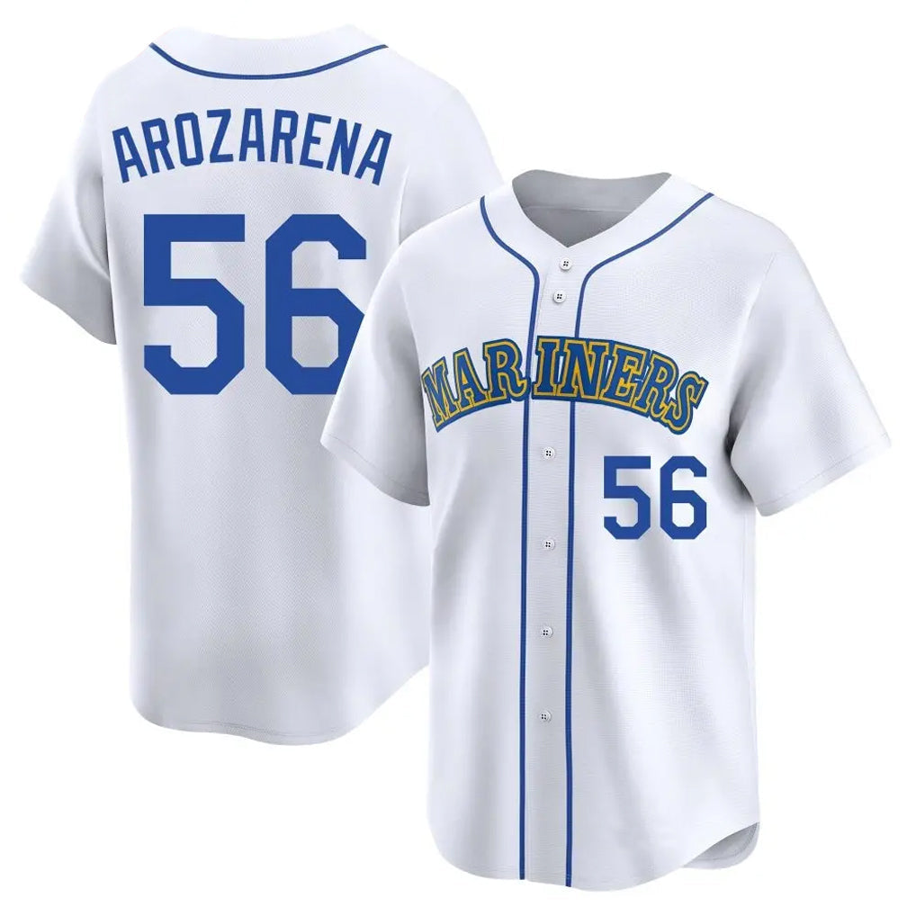 Jamed S.Mariners #56 Randy Arozarena Player White Pitch Fashion Game Stitched Jerseys