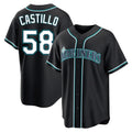 Jamed S.Mariners #58 Luis Castillo Player Black Fashion Home Limited Stitched Jerseys