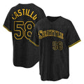 Jamed S.Mariners #58 Luis Castillo Player Black Snake Skin City Home Limited Stitched Jerseys