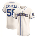 Jamed S.Mariners #58 Luis Castillo Player Cream Home Limited Elite Stitched Jerseys