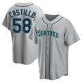 Jamed S.Mariners #58 Luis Castillo Player Gray Home Game Stitched Jerseys