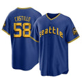 Jamed S.Mariners #58 Luis Castillo Player Royal City Connect Home Game Stitched Jerseys