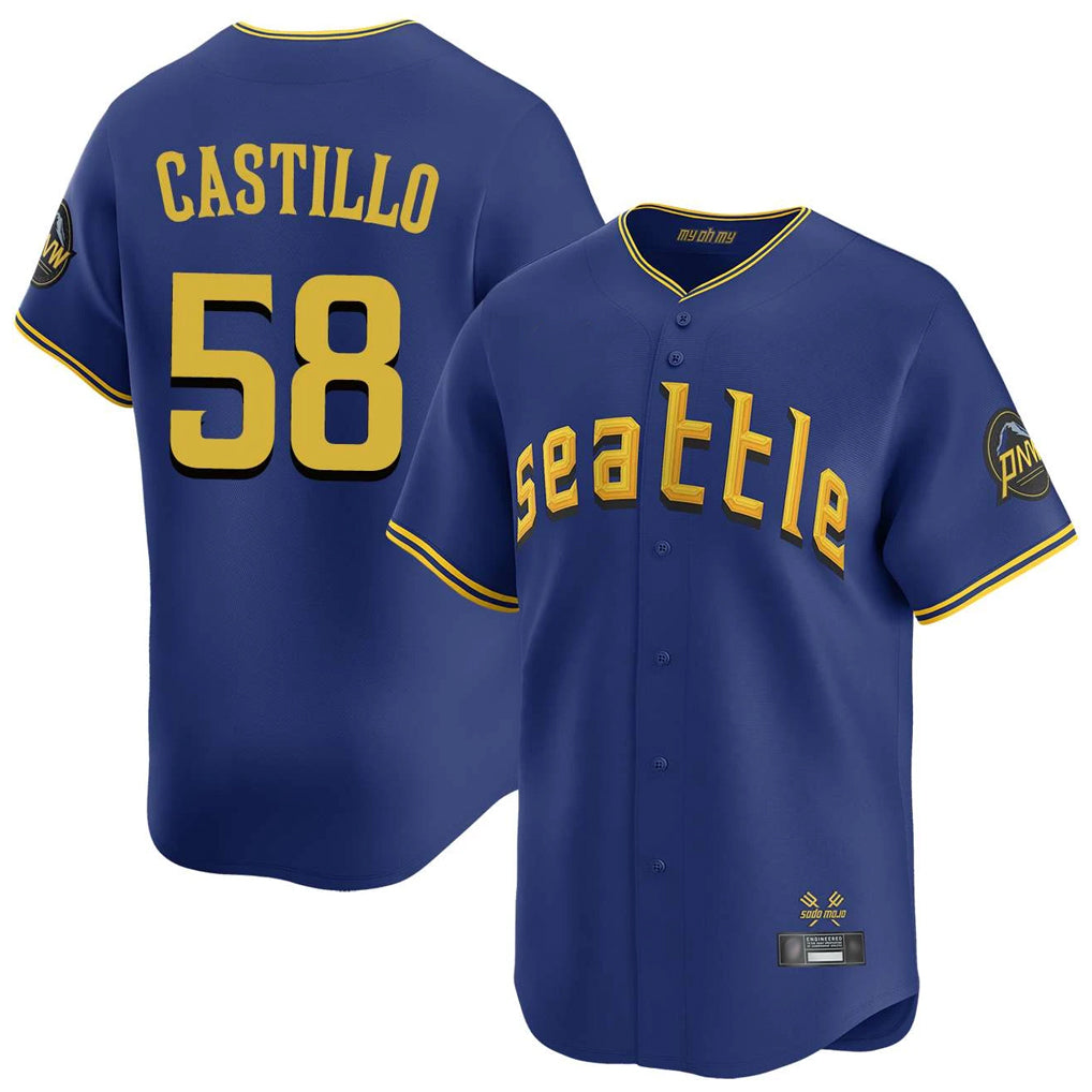 Jamed S.Mariners #58 Luis Castillo Player Royal City Connect Home Limited Stitched Jerseys
