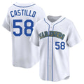 Jamed S.Mariners #58 Luis Castillo Player White Throwback Cooperstown Collection Limited Game Stitched Jerseys
