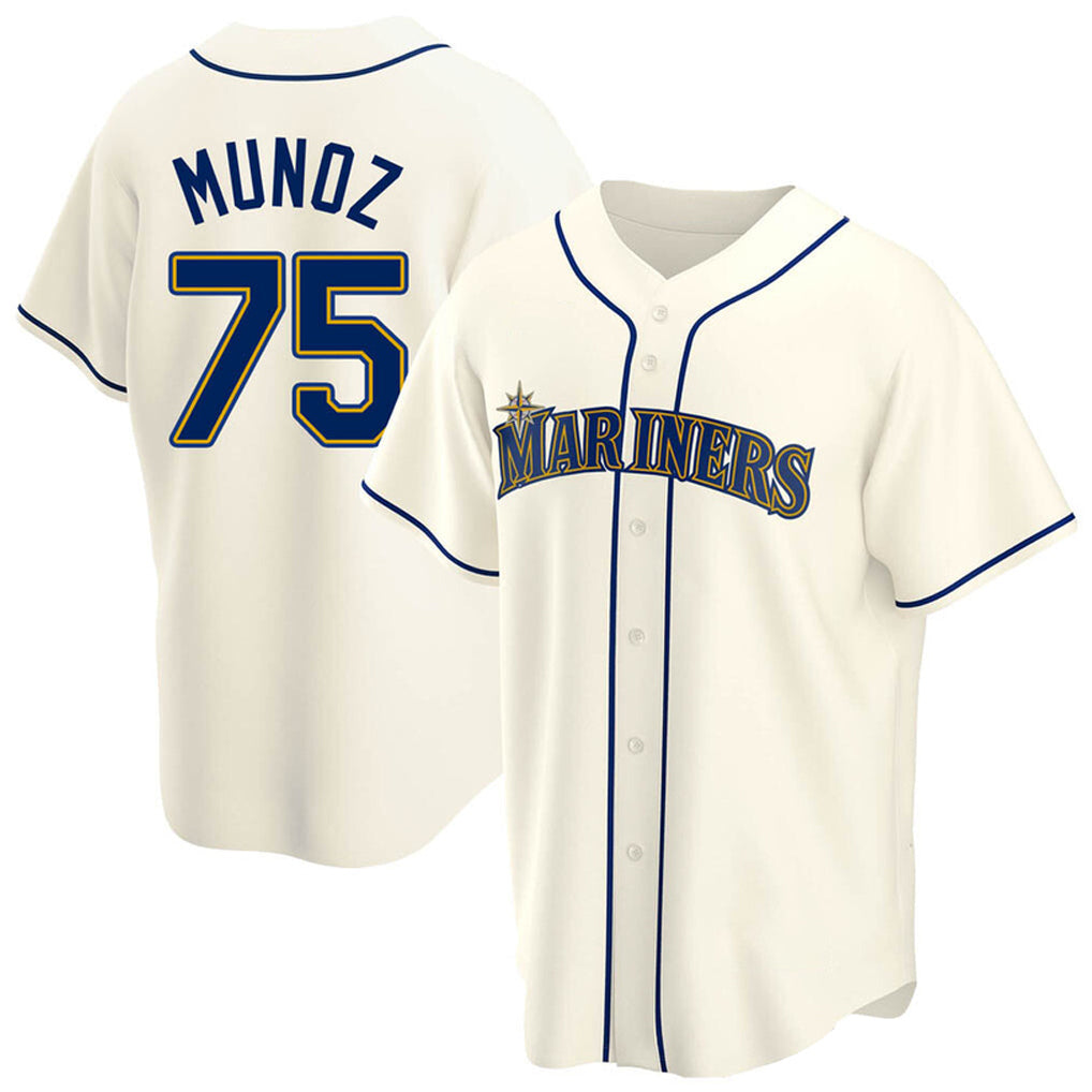 Jamed S.Mariners #75 Andres Munoz Player Cream Home Game Stitched Jerseys