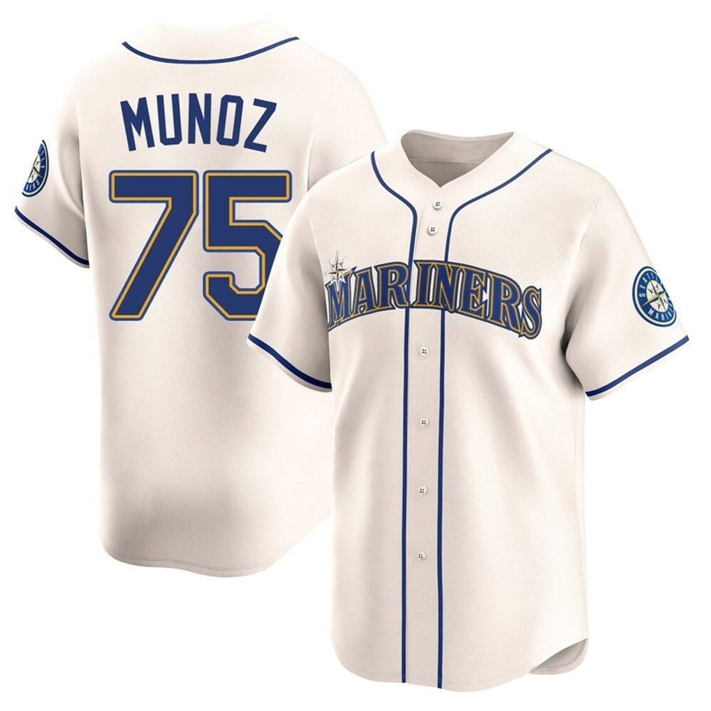 Jamed S.Mariners #75 Andres Munoz Player Cream Home Limited Stitched Jerseys