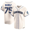 Jamed S.Mariners #75 Andres Munoz Player Cream Home Limited Stitched Jerseys