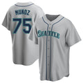 Jamed S.Mariners #75 Andres Munoz Player Gray Home Game Stitched Jerseys