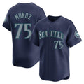 Jamed S.Mariners #75 Andres Munoz Player Navy Home Limited Stitched Jerseys