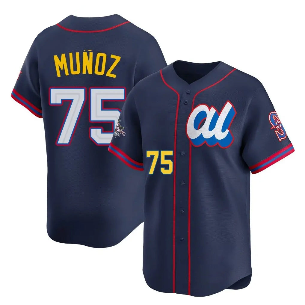 Jamed S.Mariners #75 Andres Munoz Player Navy Limited American League All-Star Edition Stitched Jerseys