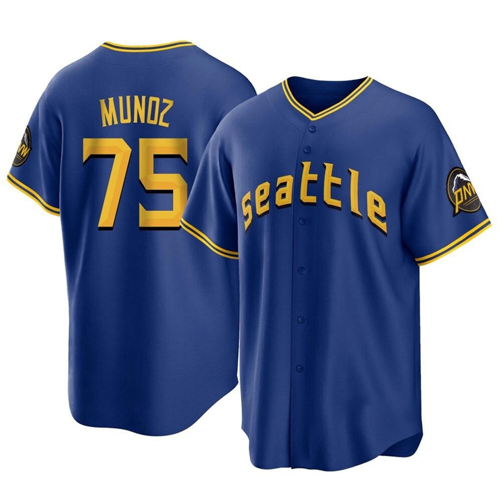 Jamed S.Mariners #75 Andres Munoz Player Royal City Connect Home Game Stitched Jerseys