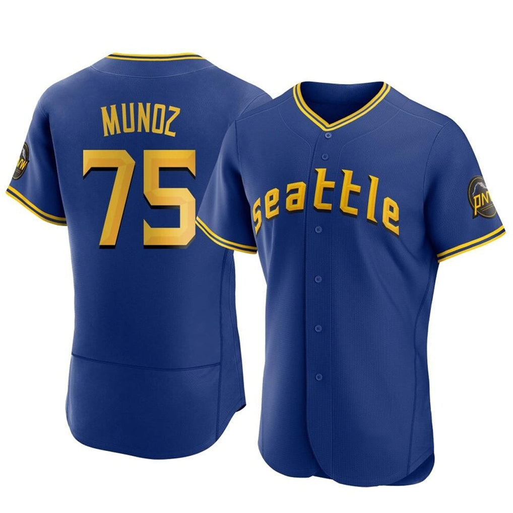 Jamed S.Mariners #75 Andres Munoz Player Royal City Connect Home Limited Elite Stitched Jerseys